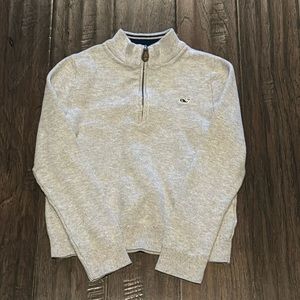 Vineyard Vines Gray 1/4 Zip-up Sweater